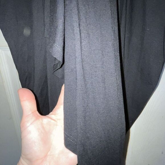 ASOS‎ Design Curve Dress Sz 20 Black Draped Crossover Neck Midi Tapered - Picture 5 of 14